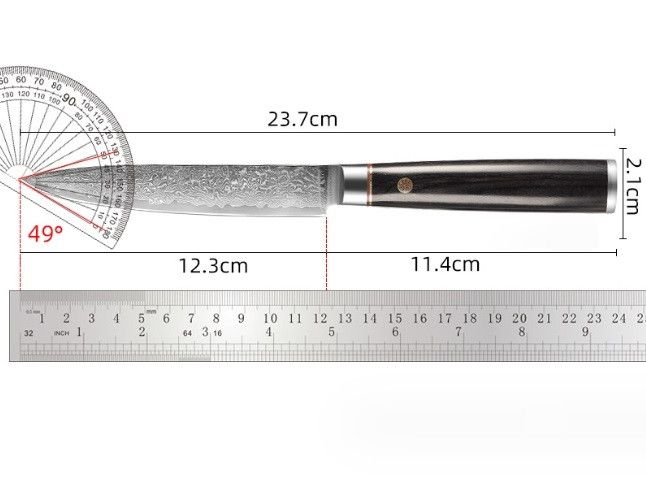 Нож профессиональный из японской стали VG-10 67 слоёв (Дамасская сталь) 2034961887 фото